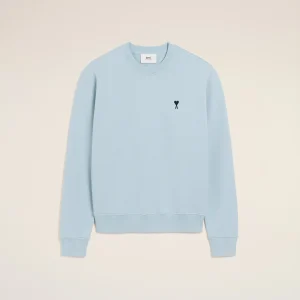 Blue Cotton Ami Paris Coeur Sweatshirt