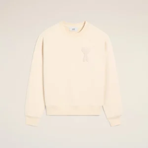 Beige Ami Paris Coeur Patch Sweatshirt