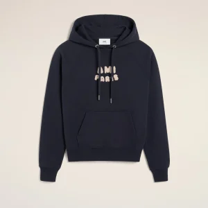 Ami Paris Navy Blue Hoodie