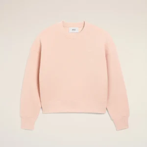 Pink Cotton Ami Paris Coeur Sweatshirt